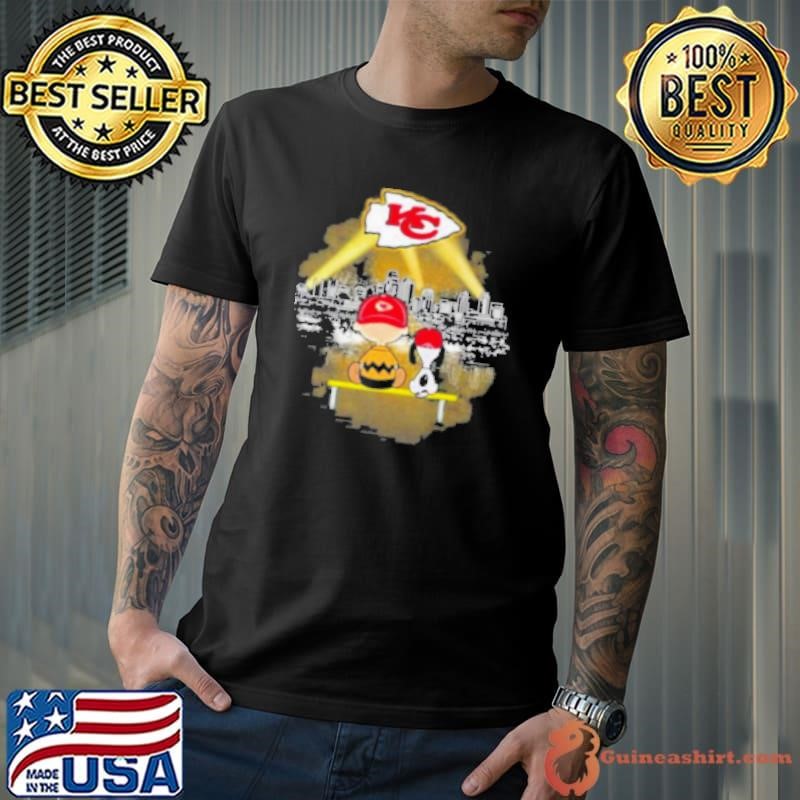 Kansas City Chiefs X Peanuts Snoopy And Charlie Brown Watching Skyline Shirt
