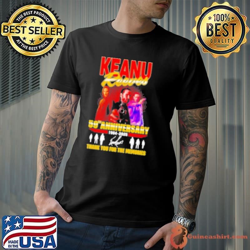Keanu Reeves 59Th Anniversary 1964 2025 Thank You For The Memories Signature Shirt
