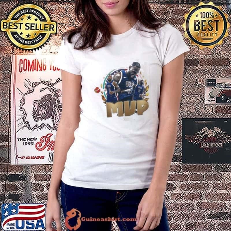 Lebron James USA Men’s Basketball MVP Of The Olympics Paris 2024 T shirts Ladiestee