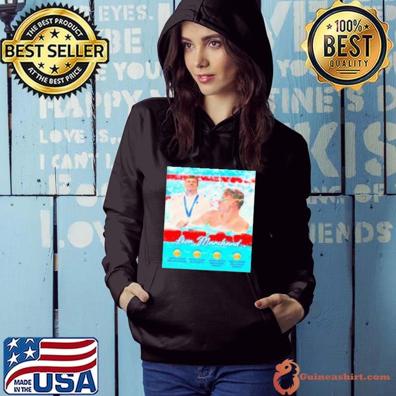 Leon Marchand Goes 4 For 4 At The Paris Olympics Swimming Hoodie