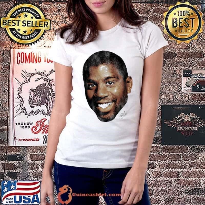Magic Johnson American businessman and former Big Face Signature T-Shirt