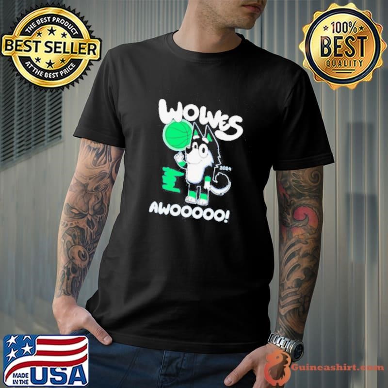 Minnesota Timberwolves Bluey Wolves Awooooo 2024 Shirt