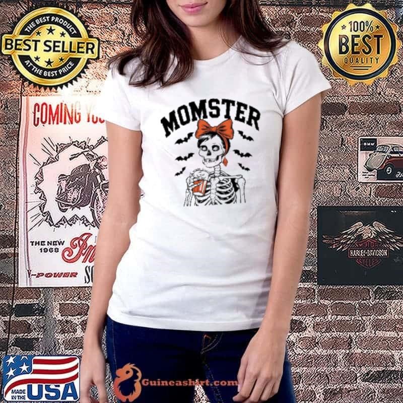 Momster Skeleton Mom Halloween Coffee Ladiestee