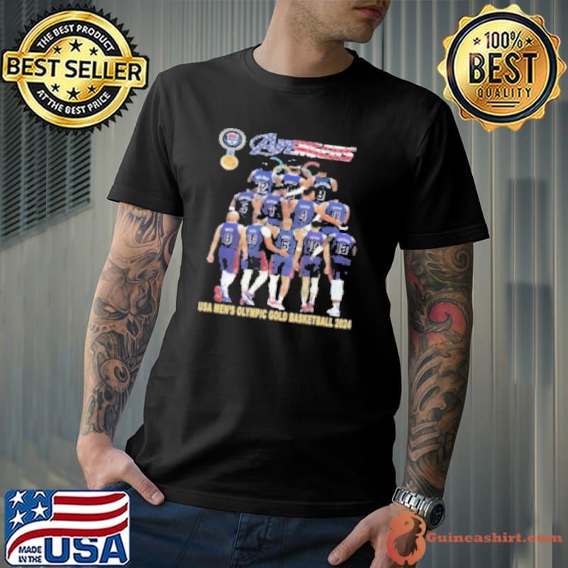 Olympic 2024 USA Team Avengers Men'S Basketball Gold Medal Shirt