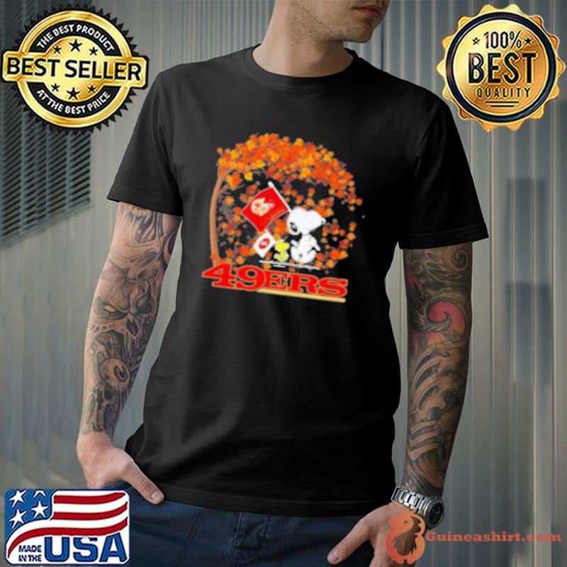 Peanuts Snoopy And Woodstock Parade Flag San Francisco 49Ers In The Fall Unisex