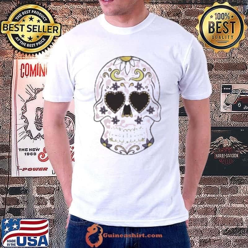 Pink Sugar Skull With Flowers Shirt