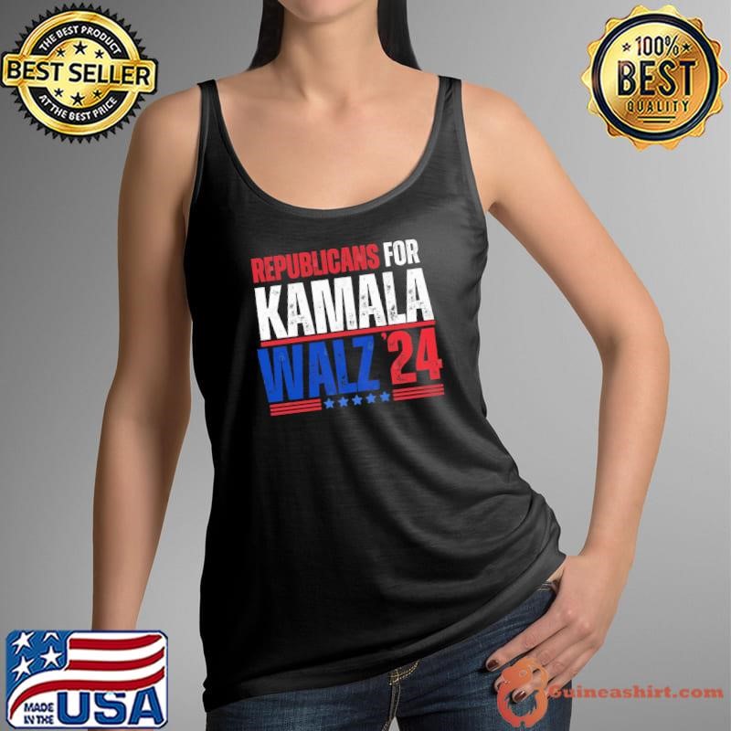 Republicans for harris walz 2024 election stars T-Shirt