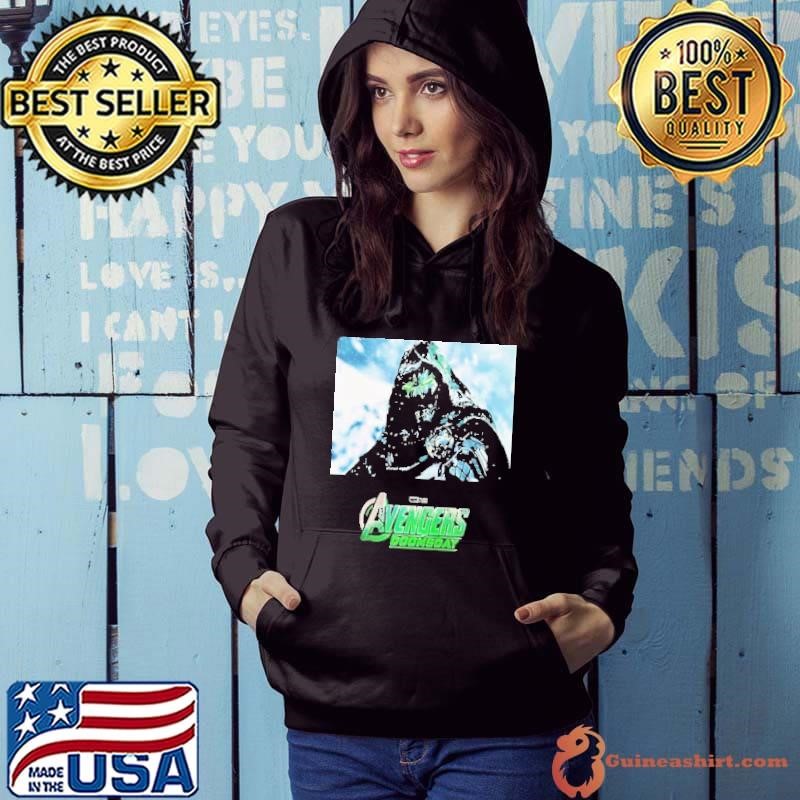 Robert Downey Jr As Doctor Doom Avengers Doomsday Marvel Studios Doctor Doom Wear Iron Man Mask Merchandise Hoodie