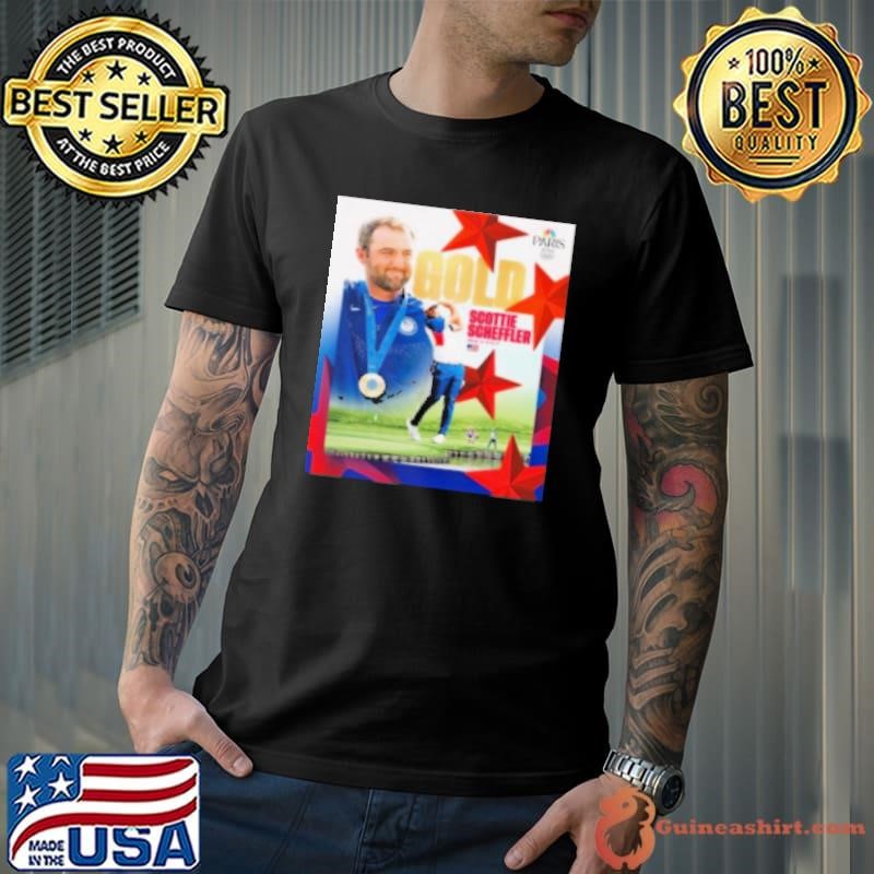 Scottie Scheffler At Paris Olympics 2024 Win Gold Medal In Men Golf Essential Shirt