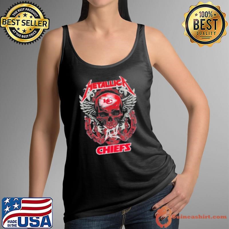 Skull Metallica Kansas City Chiefs World Tour 2024 Tank Top