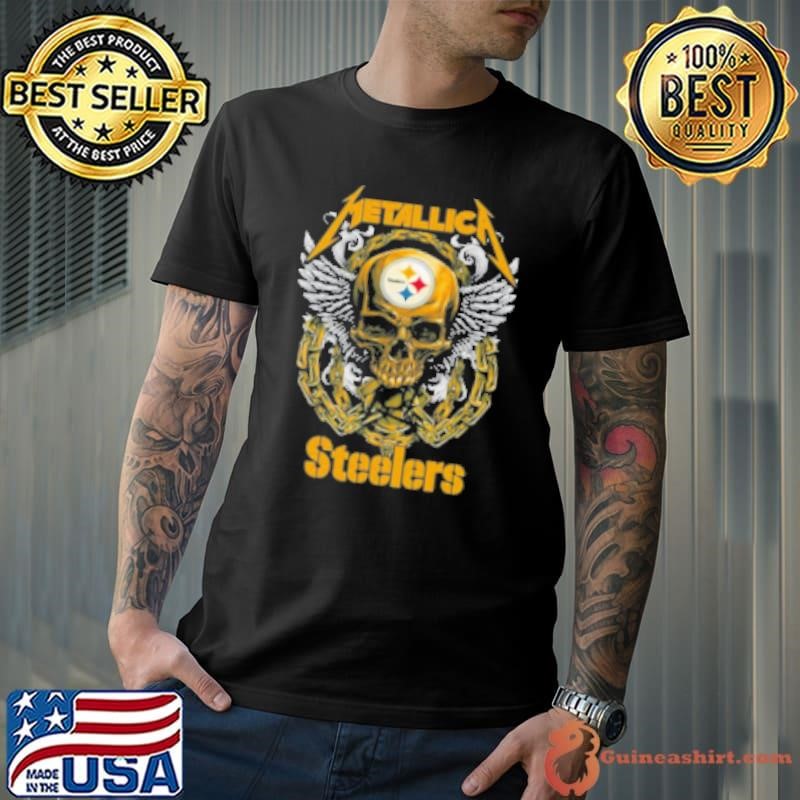 Skull Metallica Pittsburgh Steelers World Tour 2024 Shirt