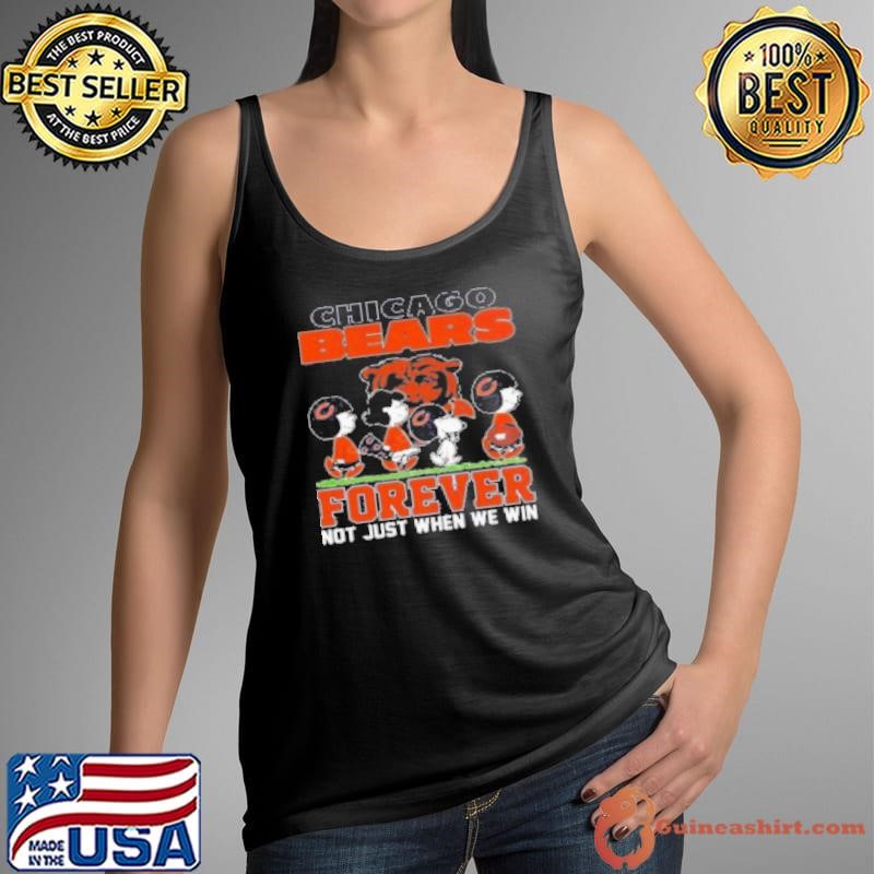 Snoopy Peanuts Chicago Bears Forever Fan Not Just When We Win Shirt