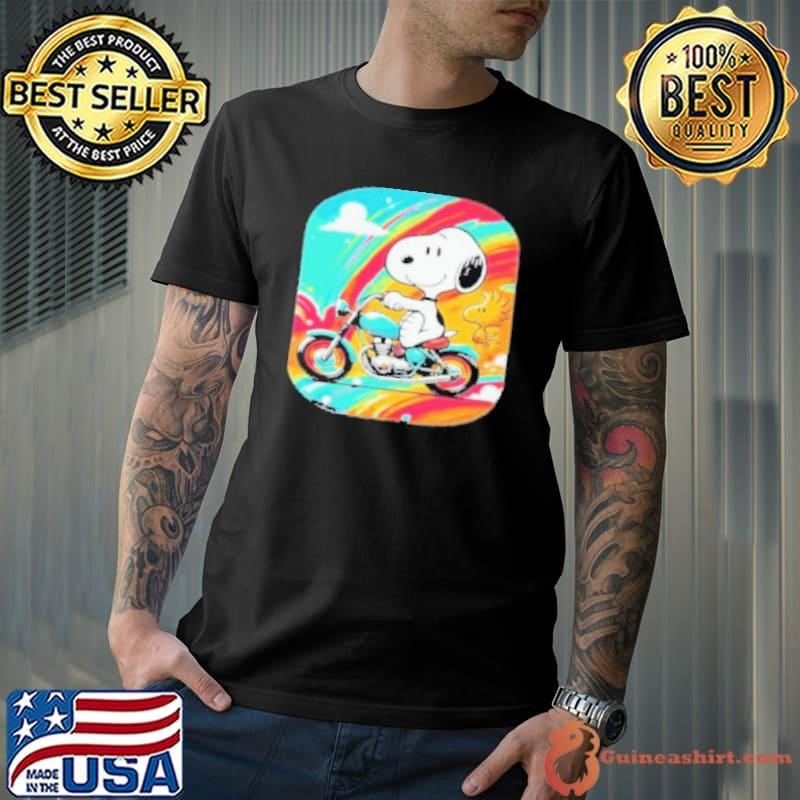 Snoopy Tribute Art Handraw Design Motorbike Bike Snoopy Shirt