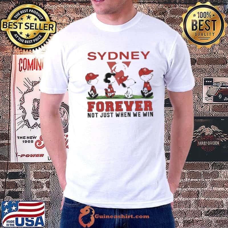 Sydney Snoopy Abbey Road Forever Not Just When We Win Shirt