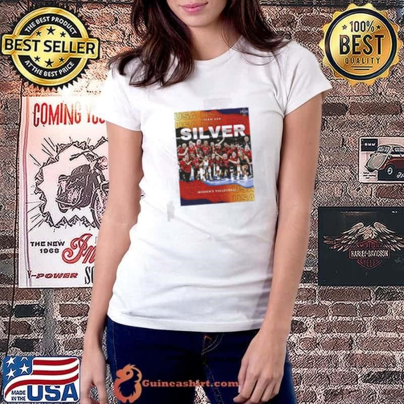 Team USA Silver Medal Women’s Volleyball Olympic Paris 2024 Poster Shirt