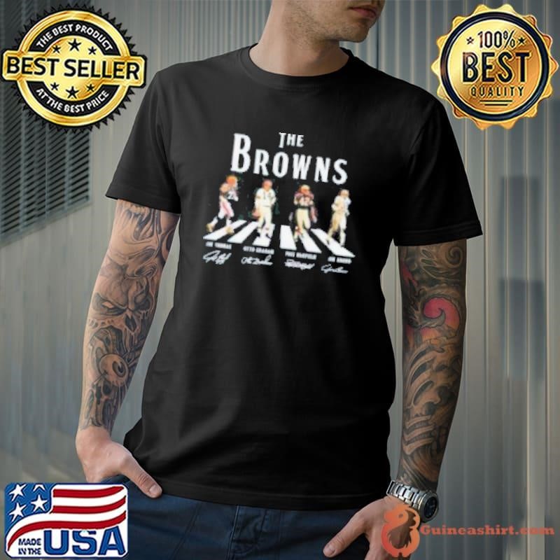 The Browns Abbey Road Joe Thomas Otto Graham Paul Warfield And Jim Brown Signatures Shirt