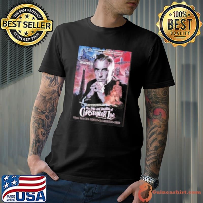 The Life And Deaths Of Christopher Lee, 25Th Anniversary, London, Pidgeon Shrine 2024 Frightfest Shirt