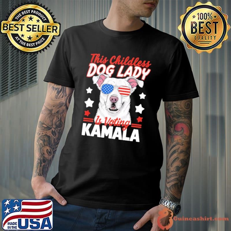 This Childless Dog Lady Is Voting for Kamala Sunglasses usa Flag 2024 Unisex