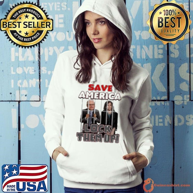 Tim Walz And Kamala Harris Save America Lock Them Up Hoodie