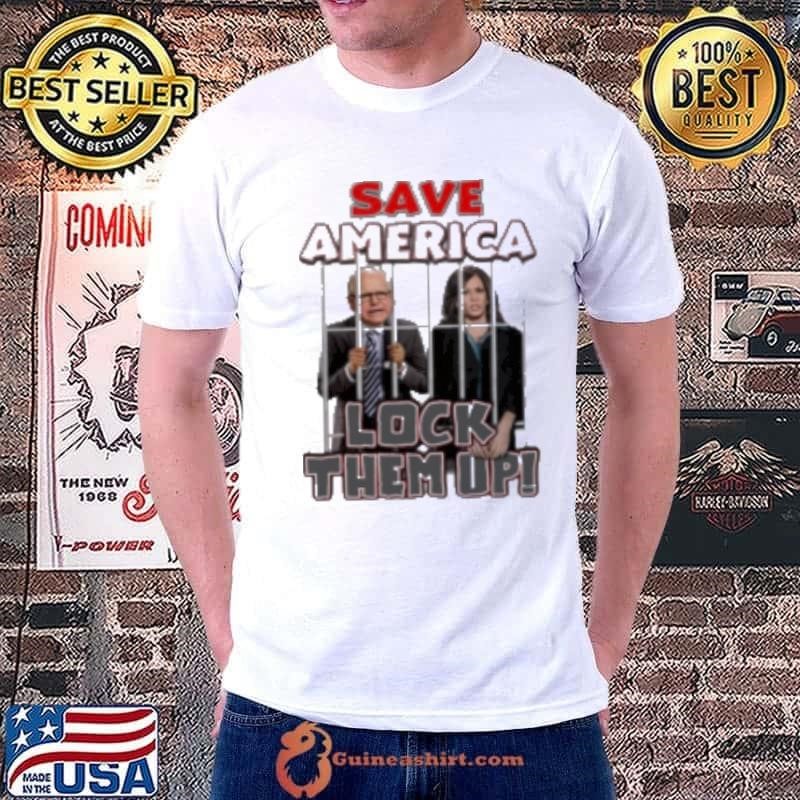 Tim Walz And Kamala Harris Save America Lock Them Up Unisex