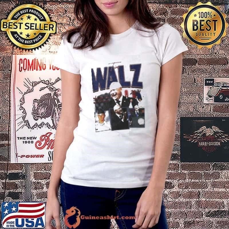 Tim Walz Vintage graphic mind your own damn business 2024 Ladiestee