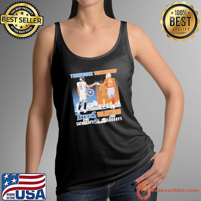 Titans Will Levis And Volunteers Navy Shuler On Saturdays And On Sundays Tank Top