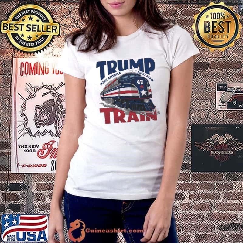 Trump make america great again train 47 election 2024 T-Shirt