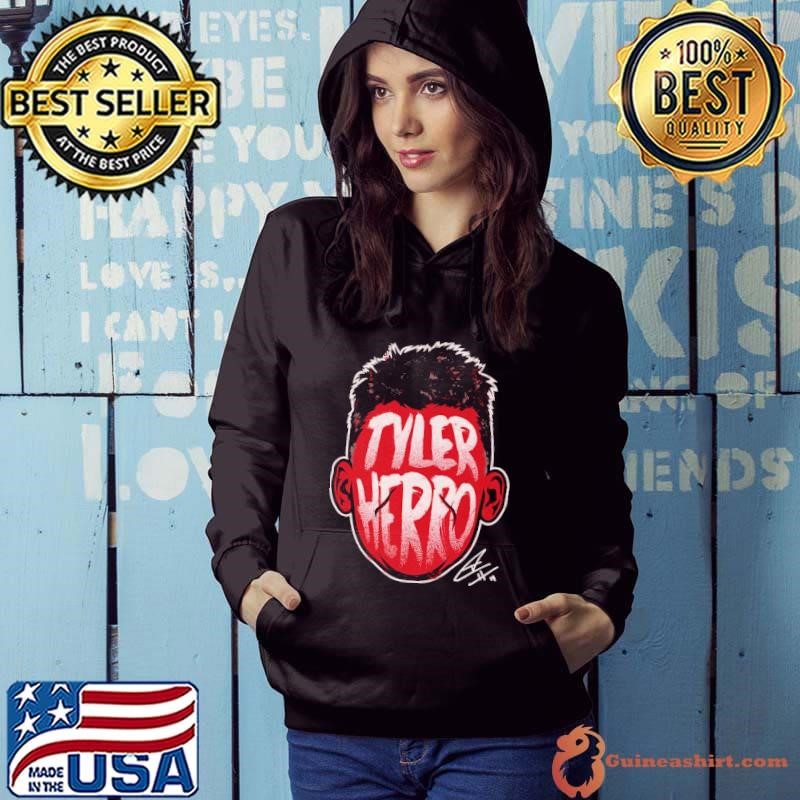 Tyler Herro American professional basketball Miami Player Silhouette Signature Hoodie