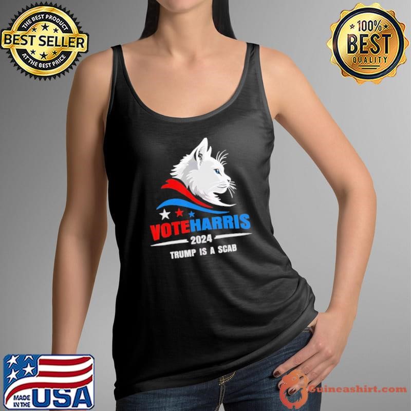 Vote Harris 2024 Trump Is A Scab Cat Election Waltz T-Shirt