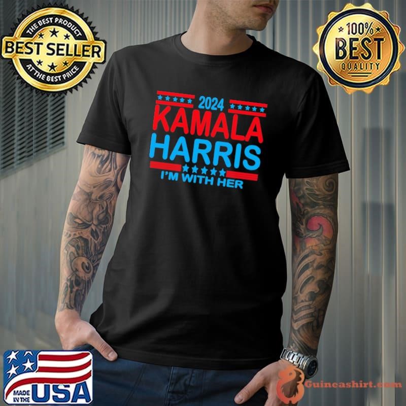 2024 kamala harris i'm with her stars election T-Shirt