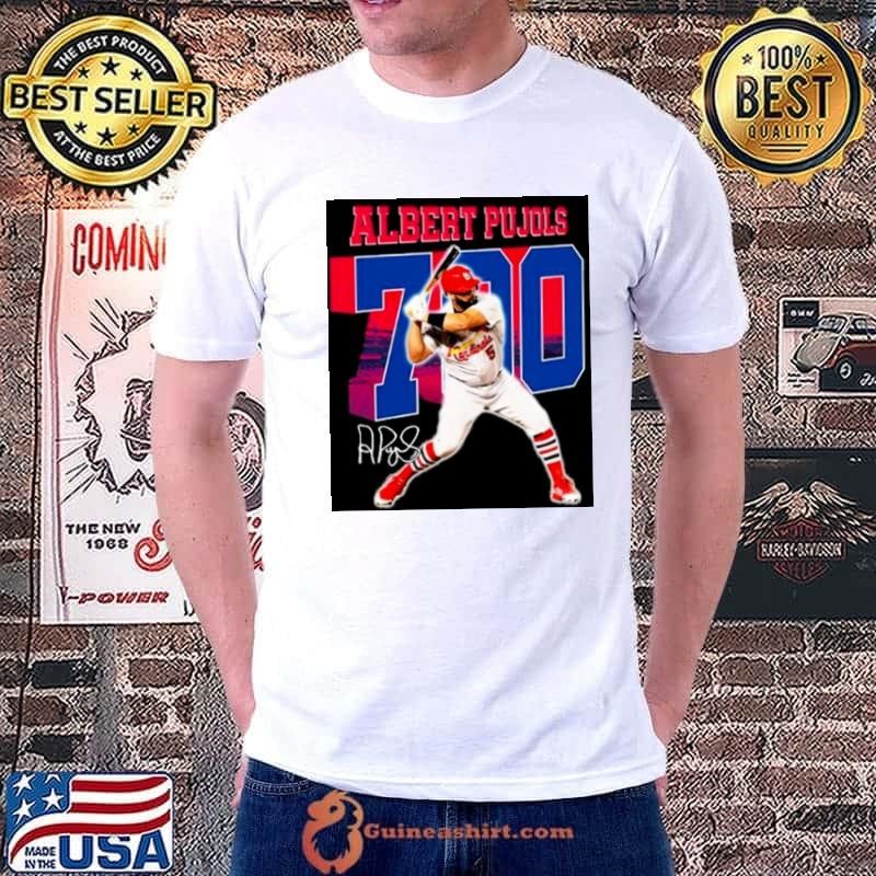 Albert Pujols 700 Career Home signature shirt