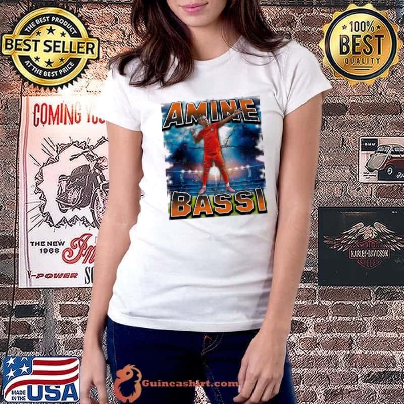 Amine Bassi professional footballer midfielder Major League Soccer T-Shirt