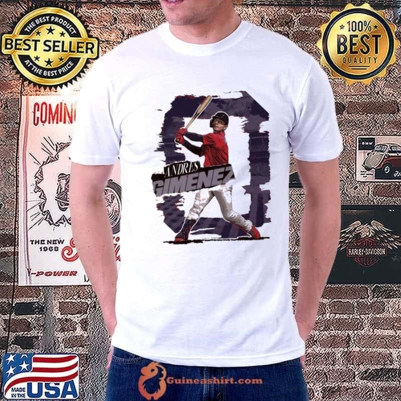 Andres Gimenez Cleveland Rough Venezuelan professional baseball second baseman T-Shirt