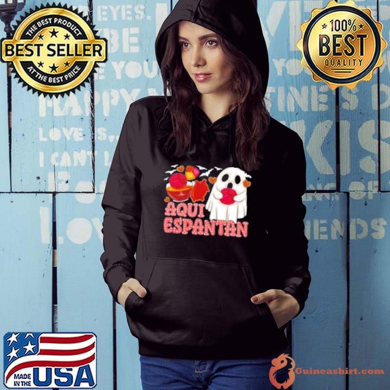 Aqui Espantan Latin Halloween Spanish Halloween Funny Spooky Hoodie