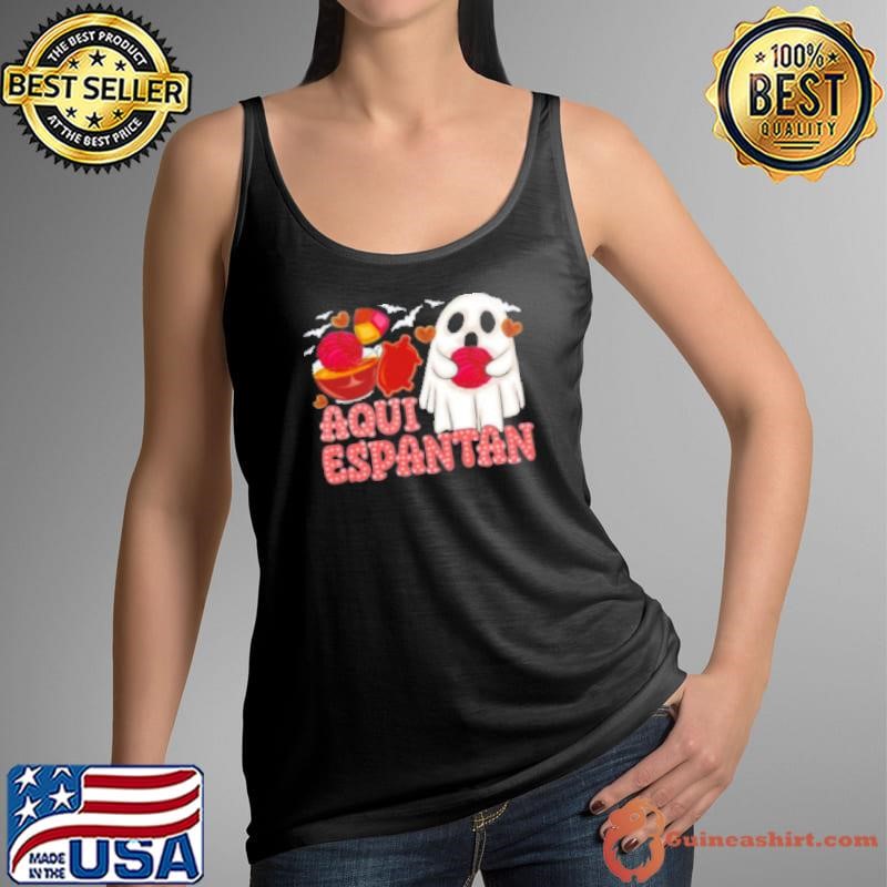 Aqui Espantan Latin Halloween Spanish Halloween Funny Spooky Shirt
