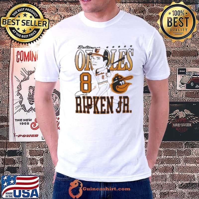 Baltimore Orioles Cal Ripken Jr. #8 Slugger Swing Caricature Shirt
