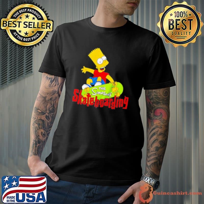 Bart Simpson The Simpsons Skateboarding cartoon Shirt
