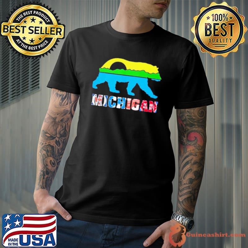 Bear michigan top sports teams shirt