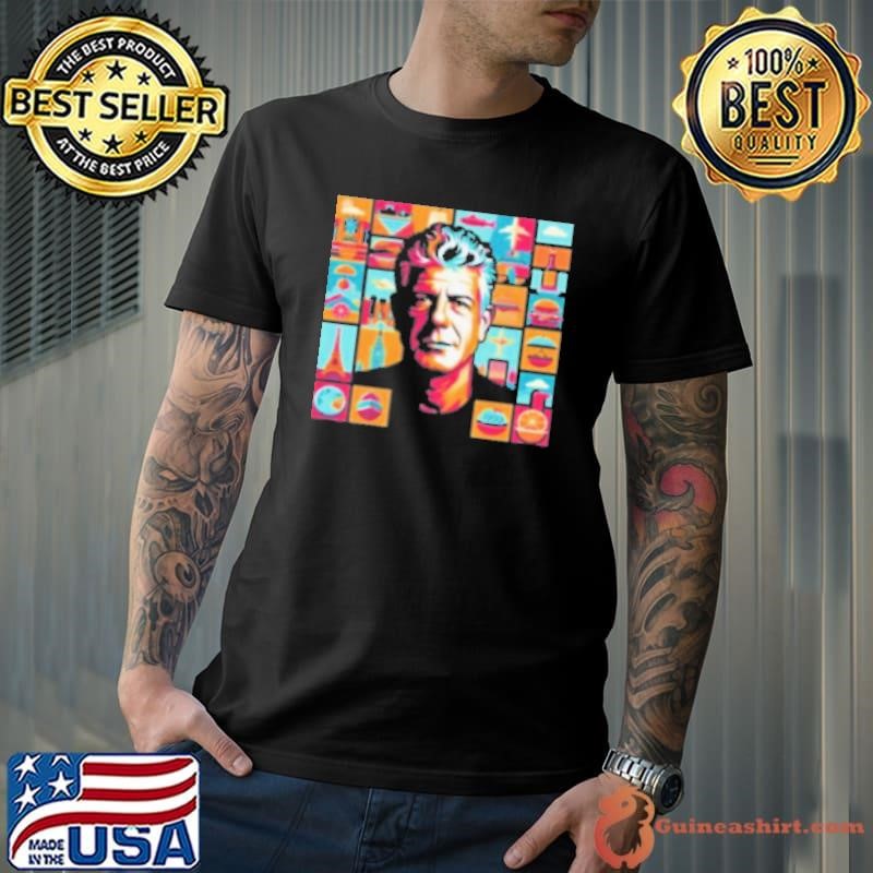 Bourdain Collage Art Unisex