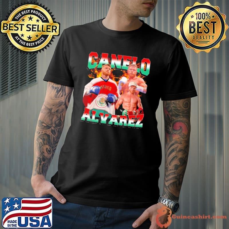 Canelo Alvarez Mexican professional boxer Retro Collage T-Shirt