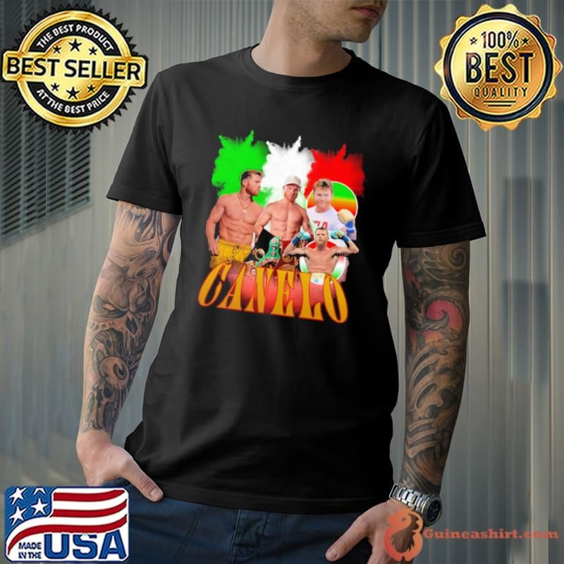 Canelo Alvarez Mexican professional boxer Vintage Collage T-Shirt