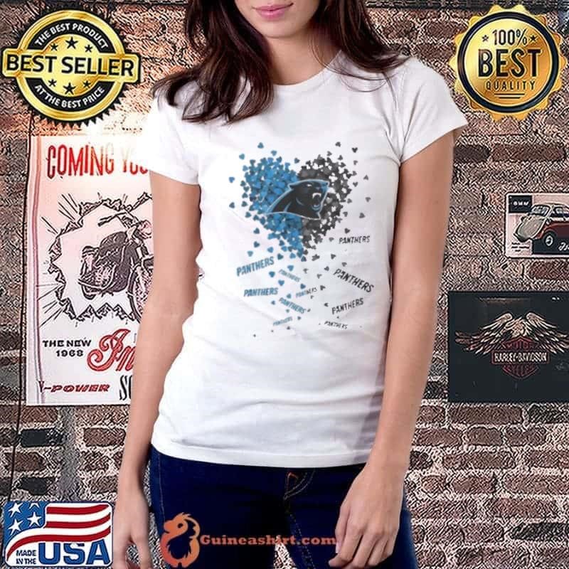Carolina Panthers Heart Ladiestee