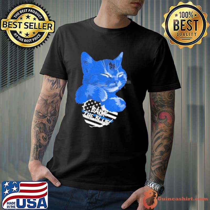 Cat Back The Blue American Flag Independence Day shirt