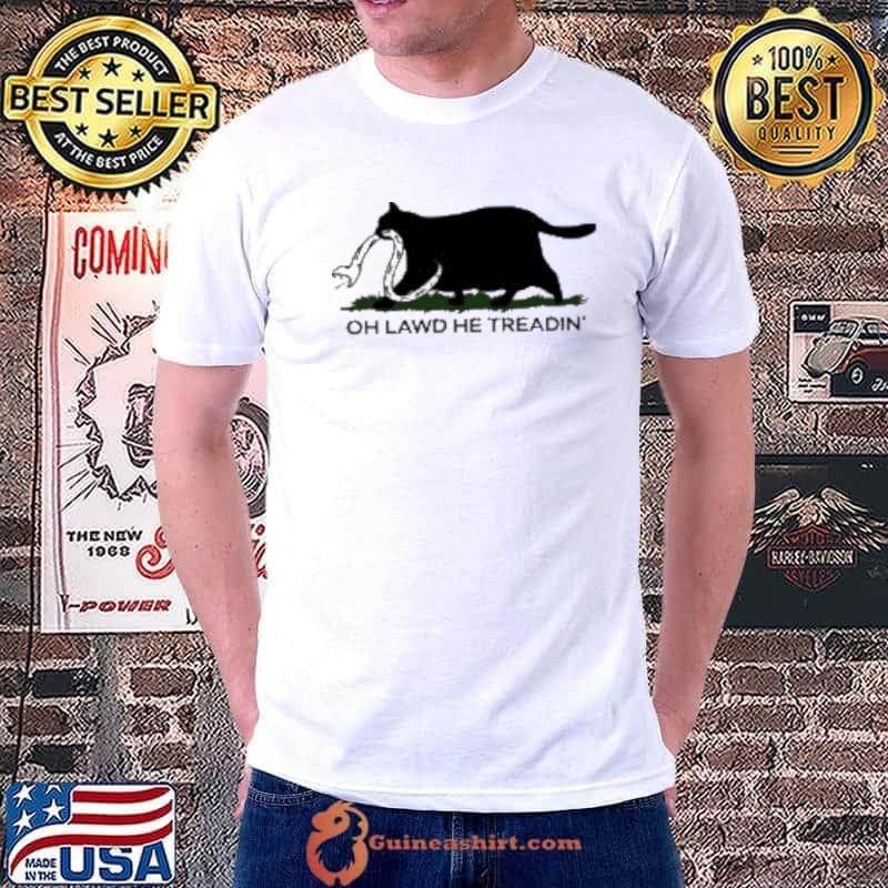 Cat Biting Snake Oh Lawd He Treadin' Unisex