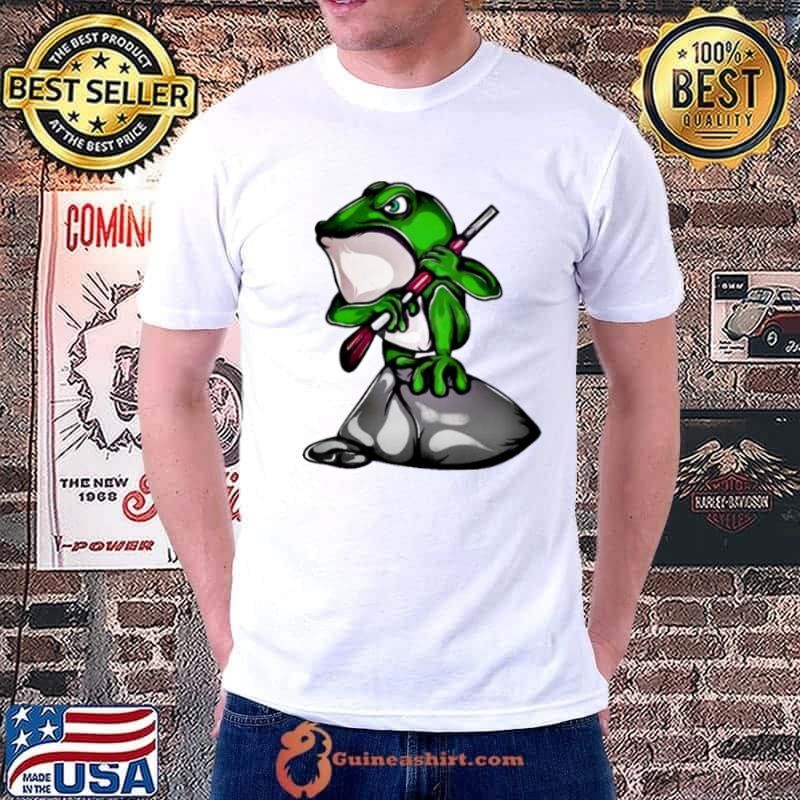 Cute Design Of Frog Holding Gun Unisex