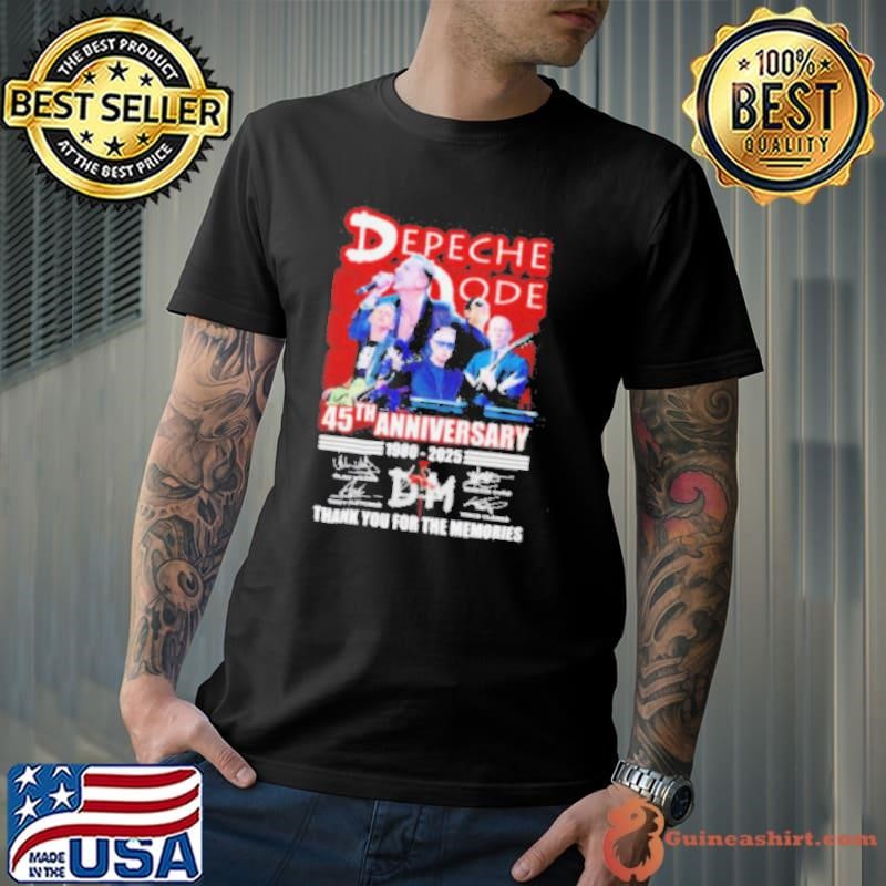 Depeche Mode Rock Band 45th Anniversary 1980 2025 Thank You For The Memories Shirt