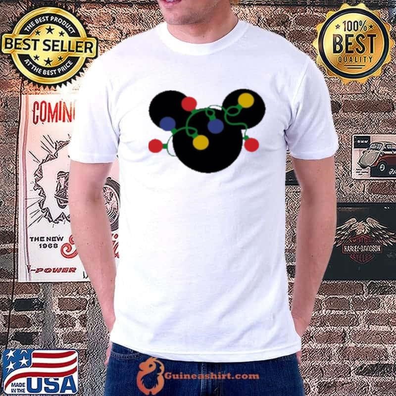 Disney Minnie Head Christmas Light Shirt
