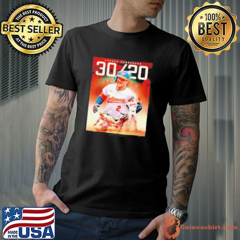Gunnar Henderson Baltimore Orioles first career 30 20 season shirt