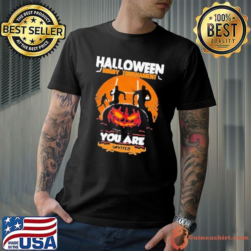 Halloween Rugby Tournament You Are Invited Pumpkin Moon Unisex