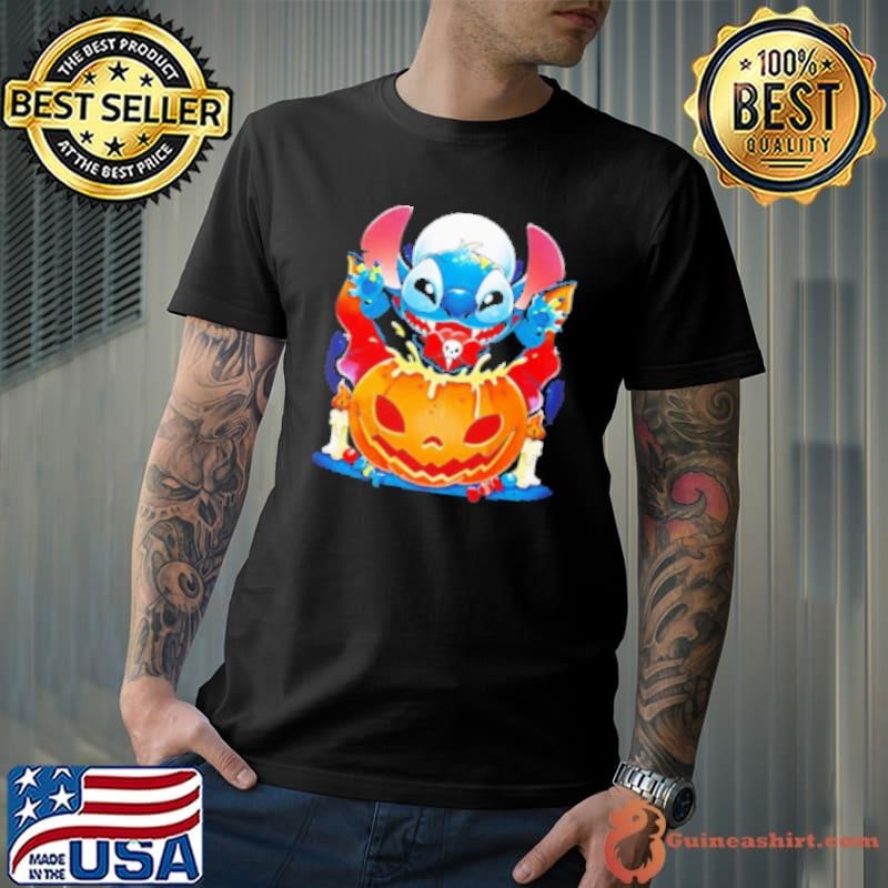 Halloween Witch Stitch Pumpkin Shirt